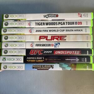 XBOX 360 Sports Video Games UFC FIFA SOCCER TOPSPIN TIGER WOODS MINECRAFT